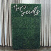 Lush Artificial Boxwood Hedge Wall rental for weddings and events, perfect for photos, ceremonies, and customizable decor accents.
